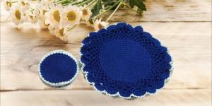 Crochet Table Mat & Coaster Set