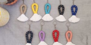 Multicolor Crochet Keychain