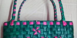 Palm Leaf Peacock Green Handbag