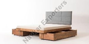 Wooden King Size Storage Bed