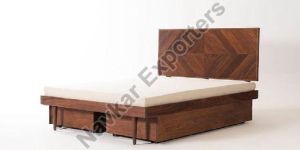 Wooden Queen Size Storage Bed