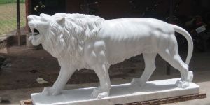 2.5 Feet Marble Lion Statue