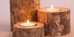 Wooden Candle Holders