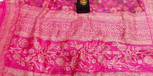 PRINTED GHICHA SILK SAREE