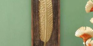 Metal Hale Leaf Wall Decor Panel