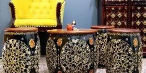 Iron Emboss Stool Set