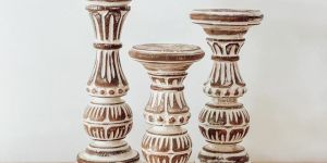 Wooden Candle Holders