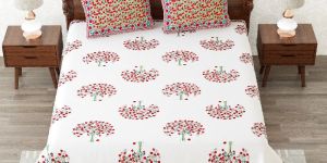 Double Bed Cotton Jaipuri Bedsheet