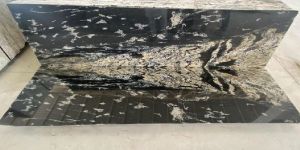 Silver Gold Black Star Granite