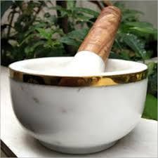 Marble Mortar and Pestle White