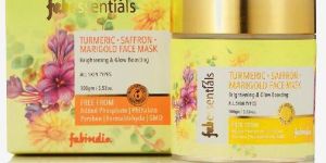 Fabessentials Turmeric Saffron Marigold Face Mask 100gm Kaolin & Bentonite Clay
