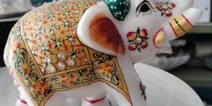 Marble Elephant Statue