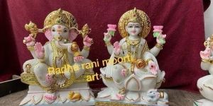 Marble Laxmi Ganesh Statue