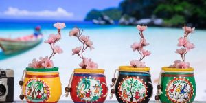 Beaded Design Indoor Planter Pen Pot Home Decor Pots