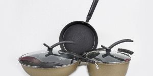 Glass Lid Enamel Colour Cookware Set