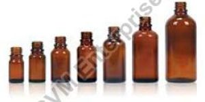 Moulded Amber Glass Bottle