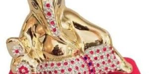 2 Inch Crystal & Metal Ganesh Statue