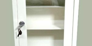 Shiny White Metal First AID Box