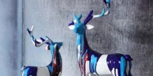 Fiber Deer Statue