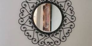 Black Metal Decorative Wall Mirror