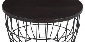 Black Metal Round Coffee Table