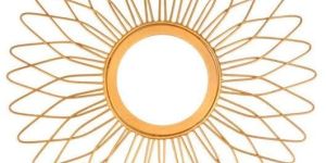 Golden Fancy Metal Wall Mirror