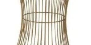 Round Curved Metal Wire Side Table