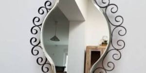 Wrought Metal Fancy Wall Mirror