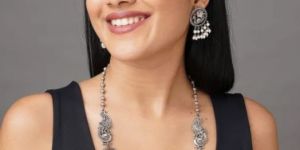 Silver Plated Layered Necklace Set