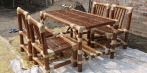 Bamboo Dining Table Set