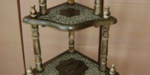 Mango Wood Corner Shelf