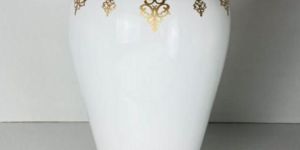 White and Gold Flower Vase