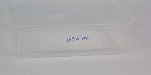 650ml Transparent Rectangular Plastic Container