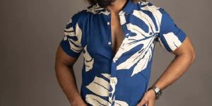 Classical Fashionable Printed Cuban Collar Shirt