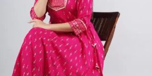 Printed Anarkali Kurti