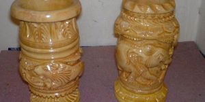 Handcrafted Wooden Ashoka Pillar