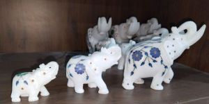 Marble Elephant Statue