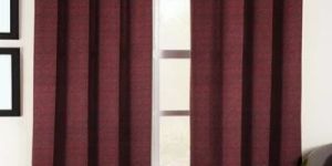 Maroon Jacquard Curtains