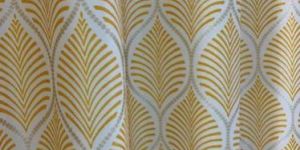 Yellow Khadi Print Curtains