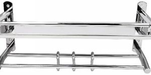 VEER High Grade Glossy Single Shelf Stand Multipurpose use for Bathroom/Kitchen/Home Decor
