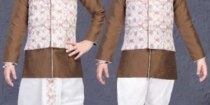 White Dhoti Kurta Combo Set