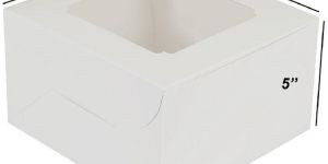 Cake Box with Window ITC Material WHITEBACK - 10 x 10 x 5