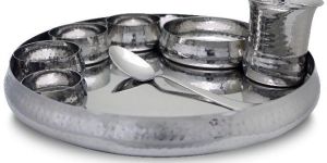Steel Hammered Thali Set