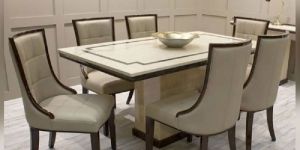 6 Seater Granite Top Dining Table Set