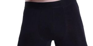 Black Plain Underwear Trunk