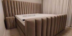 King Size Upholstery Panel Bed