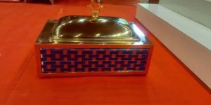 Chaffing Dish with Gold Lid