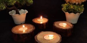 Wooden Candle Holder