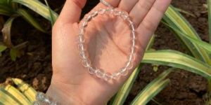 Clear Quartz Sphatik Gemstone Bracelet