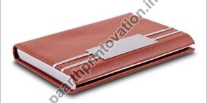 Brown Metal Business Card Holder